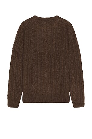 Rhythm Mohair Fishermans Knit Sweater in Chocolate