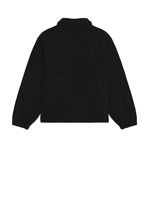 Rhythm Checkered Fleece Quarter Zip in Black