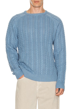 Doheny Pointelle Crew Knit Sweater Rhythm
