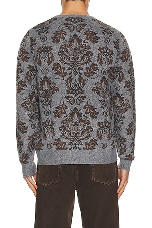 Rhythm Demask Knit Sweater in Grey