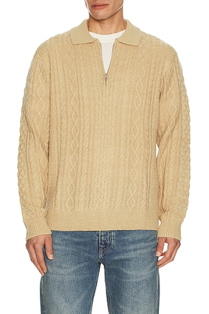 Mohair Quarter Zip Fisherman Sweater Rhythm