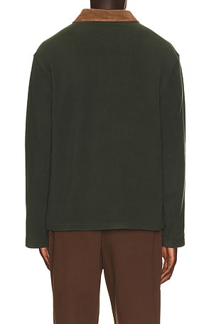 Rhythm Awake Polar Fleece Polo in Green