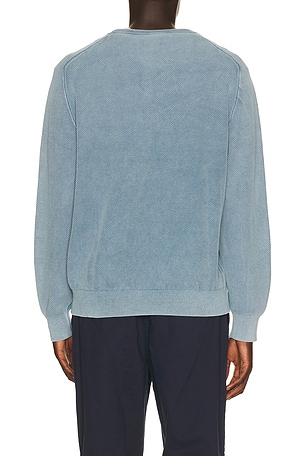 Rhythm Polu Crew Knit Sweater in Blue