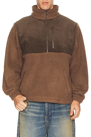 Stables Half Zip in Stables Half Zip in Taupe Rhythm
