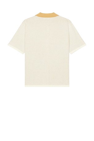 Rhythm Loma Knitted Short Sleeve Shirt in Cream