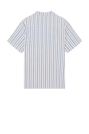 Rhythm Vacation Stripe Short Sleeve Shirt in Blue