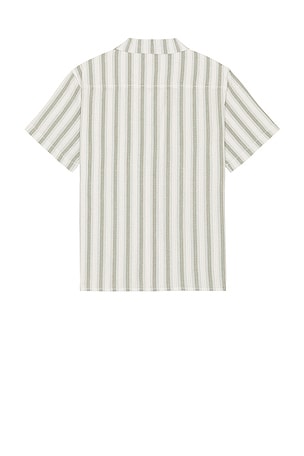 Rhythm Vacation Stripe Shirt in Green. Size S. Also