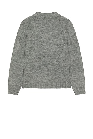 Rhythm Mohair Whip Stitch Knit Shirt in Grey