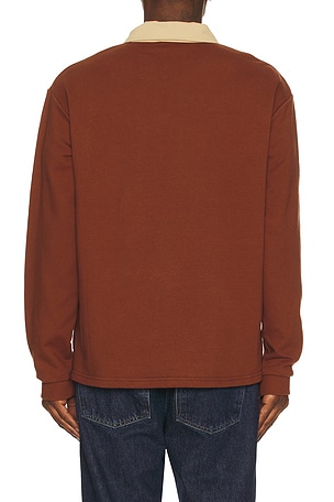 Rhythm Heritage Bloom Rugby Polo en Marron