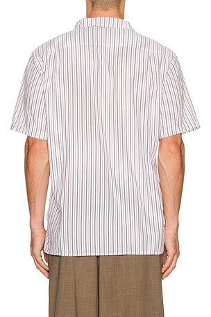 Rhythm Seersucker Stripe Shirt in White