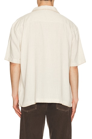 Rhythm Relaxed Whip Stitch Shirt in Cream