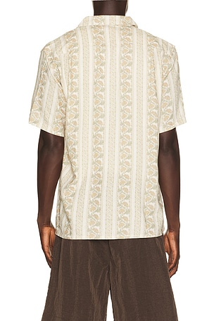 Rhythm Paisley Stripe Shirt in White