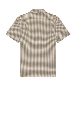 Rhythm Linen Check Shirt in Grey