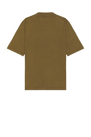 Rhythm Essential Knit Short Sleeve Polo in Green