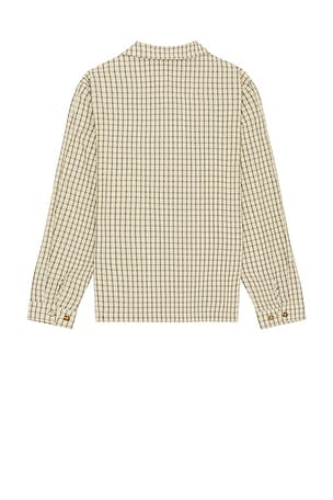 Rhythm Apres Check Long Sleeve Shirt in Cream