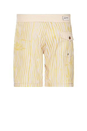 Rhythm Lily Stripe Swim Trunk in Yellow