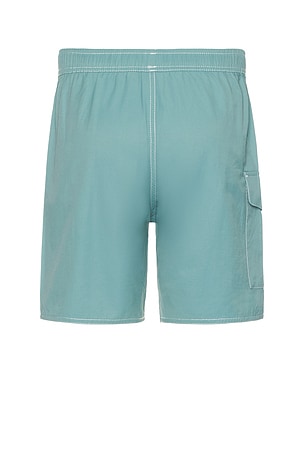 Rhythm Patch Beach Short in Teal