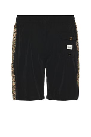 Rhythm Leo Panel Beach Shorts in Black