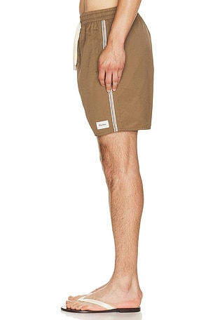 Rhythm Heritage Swim Short in Brown