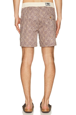 Rhythm Heritage Java Swim Trunk in Brown