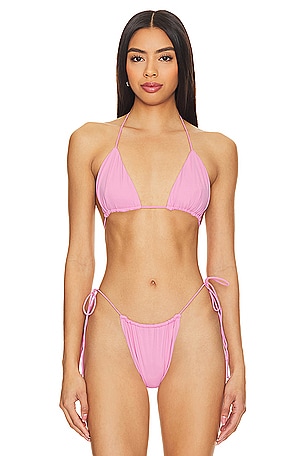PQ Swim aura Sky Strappy Bikini Top