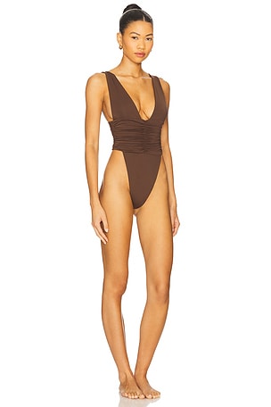 Riot Swim Echo One Piece Swimsuit in Chocolate