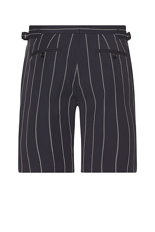 Reiss Vine Pinstripe Shorts in Navy