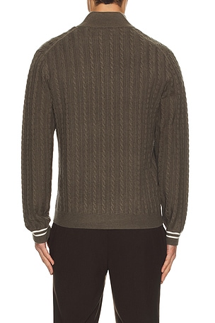 Reiss Tuscano Quarter Zip Sweater in Green. Size XL/1X. Also