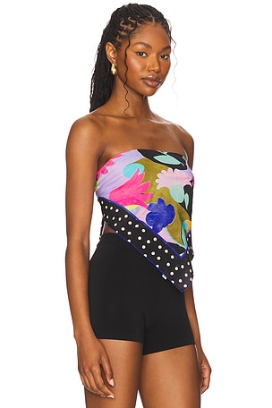 RIXO Menno Scarf in Mint,Pink