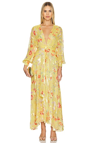 RIXO Meera Dress in Yellow