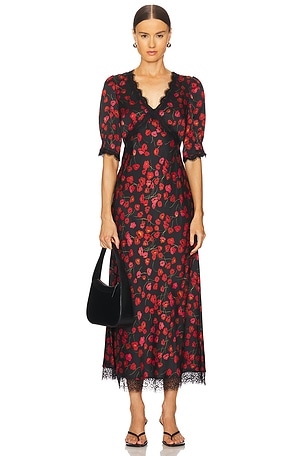 APIECE APART Bougainvillea Wrap Dress in Cypress REVOLVE