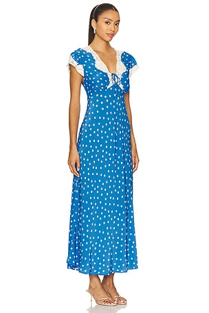 RIXO Amari Dress in Blue