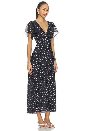 RIXO Evie Dress in Navy