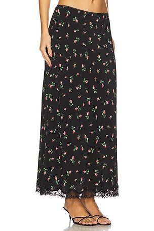 RIXO Stassie Skirt in Black