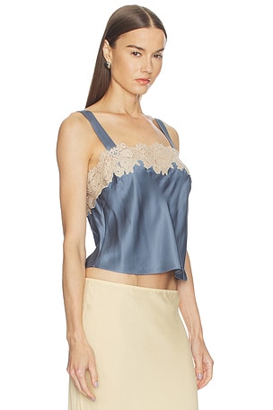 RIXO Vyonne Top in Slate