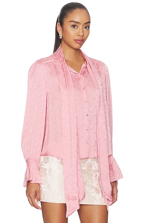 RIXO Evanora Top in Pink