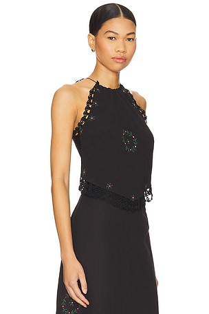 RIXO Ayanna Top in Black