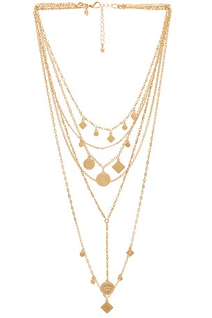 Etched Charm Statement Necklace Rebecca Minkoff