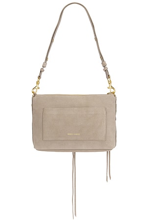 Rebecca Minkoff Darren Top Zip Shoulder Bag in Grey