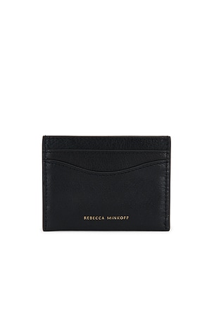 Rebecca Minkoff Mab Studded Card Case in Black