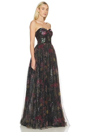 AFEW Rahul Mishra Rahul Mishra Plantopia Gown in Black
