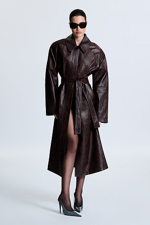 Annika Snake Coat REVOLVE LOS ANGELES