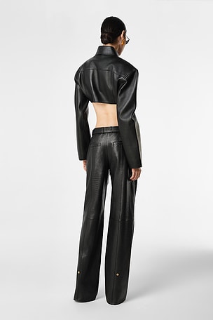 REVOLVE LOS ANGELES Agnes Leather Pant in Black