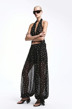 REVOLVE LOS ANGELES Benoit Silk Pant in Black