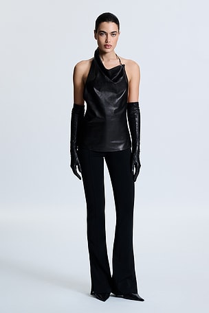 Severine Leather Top REVOLVE LOS ANGELES