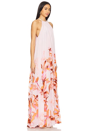 ROCOCO SAND Flared Maxi Dress in Pink