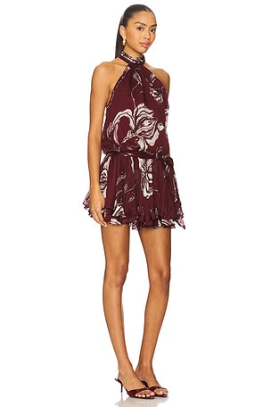 ROCOCO SAND Short Dress in Wine. Size XS. Also