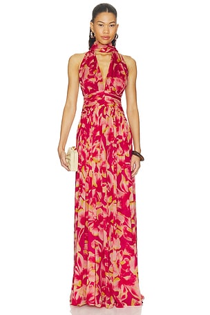 Ruched Sash Maxi Dress ROCOCO SAND