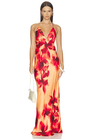 МАКСИ ПЛАТЬЕ HALTER NECK MAXI DRESS ROCOCO SAND