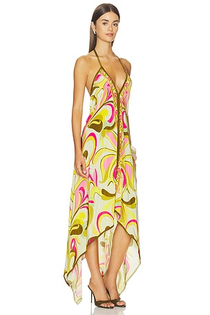 ROCOCO SAND High-low Handkerchief Dress in Multi